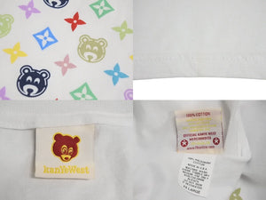 Very Good Condition KANYE WEST Kanye West Short Sleeve T-Shirt Size XXL Kanye Bear Monogram Multicolor White Official 2005 Used 4c071091