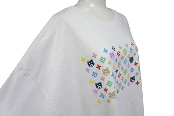 Very Good Condition KANYE WEST Kanye West Short Sleeve T-Shirt Size XXL Kanye Bear Monogram Multicolor White Official 2005 Used 4c071091