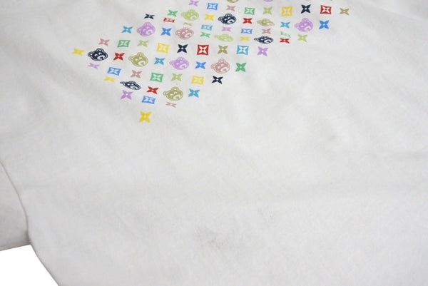 Very Good Condition KANYE WEST Kanye West Short Sleeve T-Shirt Size XXL Kanye Bear Monogram Multicolor White Official 2005 Used 4c071091