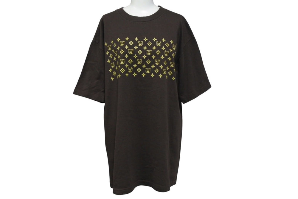 Very Good Condition KANYE WEST Kanye West Short Sleeve T-Shirt Size L Kanye Bear Monogram Brown Official 2005 Used 4c071092