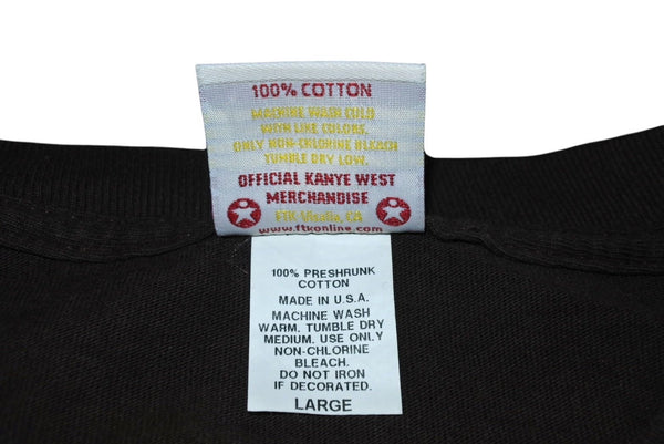 Very Good Condition KANYE WEST Kanye West Short Sleeve T-Shirt Size L Kanye Bear Monogram Brown Official 2005 Used 4c071092
