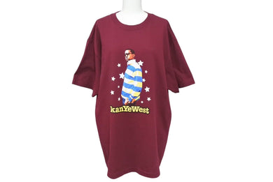 極美品 KANYE WEST カニエウェスト School Spirit Tour 2004 半袖Tシャツ ヴィンテージ コットン ボルドー サイズL 中古 4c071094