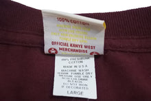 Load image into Gallery viewer, 極美品 KANYE WEST カニエウェスト School Spirit Tour 2004 半袖Tシャツ ヴィンテージ コットン ボルドー サイズL 中古 4c071094