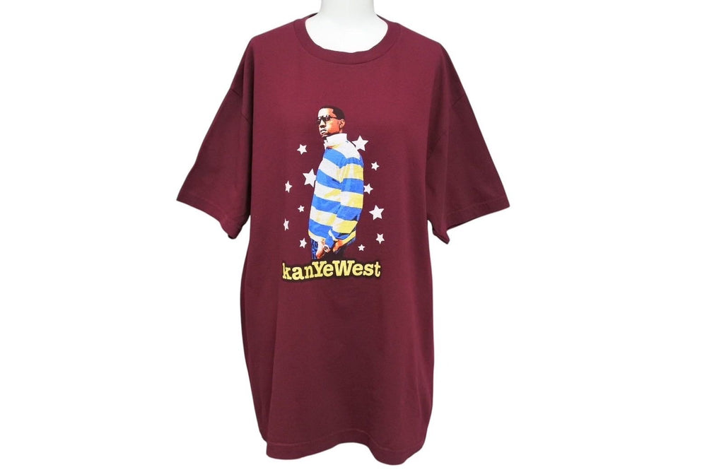 Very Good Condition KANYE WEST Kanye West School Spirit Tour 2004 Short Sleeve T-shirt Vintage Cotton Bordeaux Size L Used 4c071095