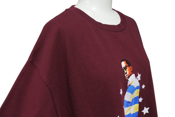 Very Good Condition KANYE WEST Kanye West School Spirit Tour 2004 Short Sleeve T-shirt Vintage Cotton Bordeaux Size L Used 4c071095