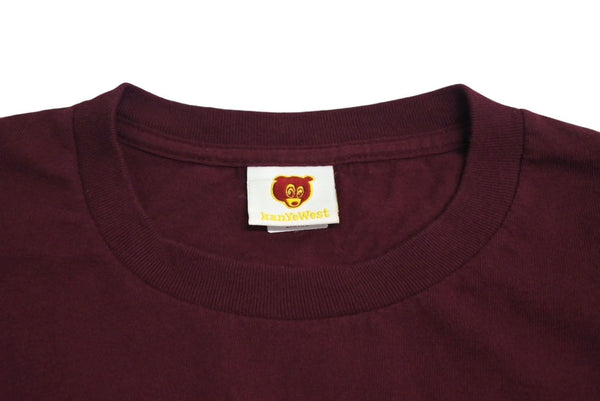 Very Good Condition KANYE WEST Kanye West School Spirit Tour 2004 Short Sleeve T-shirt Vintage Cotton Bordeaux Size L Used 4c071095