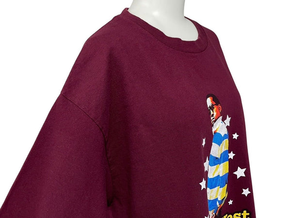 Very good condition KANYE WEST Kanye West School Spirit Tour 2004 Short sleeve T-shirt Vintage Cotton Bordeaux Size L Used 4c071096