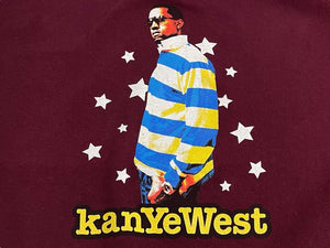 Very good condition KANYE WEST Kanye West School Spirit Tour 2004 Short sleeve T-shirt Vintage Cotton Bordeaux Size L Used 4c071096