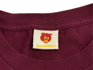 Very good condition KANYE WEST Kanye West School Spirit Tour 2004 Short sleeve T-shirt Vintage Cotton Bordeaux Size L Used 4c071096