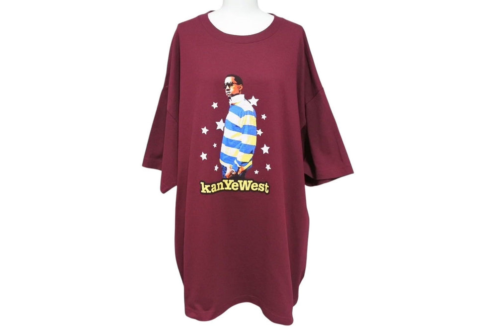 Very Good Condition KANYE WEST Kanye West School Spirit Tour 2004 Short Sleeve T-shirt Vintage Cotton Bordeaux Size XXL Used 4c071098