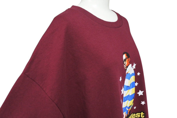 Very Good Condition KANYE WEST Kanye West School Spirit Tour 2004 Short Sleeve T-shirt Vintage Cotton Bordeaux Size XXL Used 4c071098