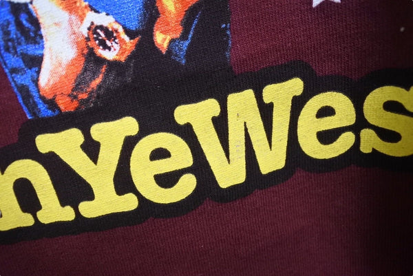 Very Good Condition KANYE WEST Kanye West School Spirit Tour 2004 Short Sleeve T-shirt Vintage Cotton Bordeaux Size XXL Used 4c071098