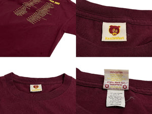 Very Good Condition KANYE WEST Kanye West School Spirit Tour 2004 Short Sleeve T-shirt Vintage Cotton Bordeaux Size XXL Used 4c071099