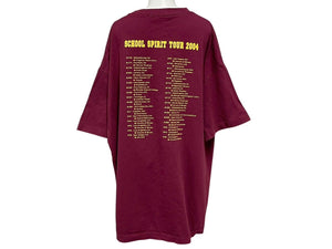 Very Good Condition KANYE WEST Kanye West School Spirit Tour 2004 Short Sleeve T-shirt Vintage Cotton Bordeaux Size XXL Used 4c071099