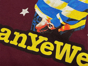 Very Good Condition KANYE WEST Kanye West School Spirit Tour 2004 Short Sleeve T-shirt Vintage Cotton Bordeaux Size XXL Used 4c071099