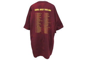 KANYE WEST カニエウェスト School Spirit Tour 2004 半袖Tシャツ ヴィンテージ コットン ボルドー サイズXXL 美品 中古 4c071100