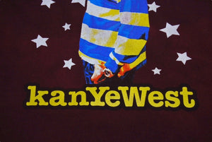 KANYE WEST カニエウェスト School Spirit Tour 2004 半袖Tシャツ ヴィンテージ コットン ボルドー サイズXXL 美品 中古 4c071100