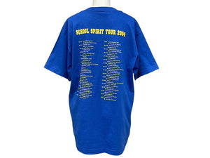 Very Good Condition KANYE WEST Kanye West School Spirit Tour 2004 Short Sleeve T-shirt Vintage Cotton Blue Size M Used 4c071102