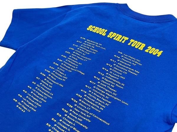 Very Good Condition KANYE WEST Kanye West School Spirit Tour 2004 Short Sleeve T-shirt Vintage Cotton Blue Size M Used 4c071102
