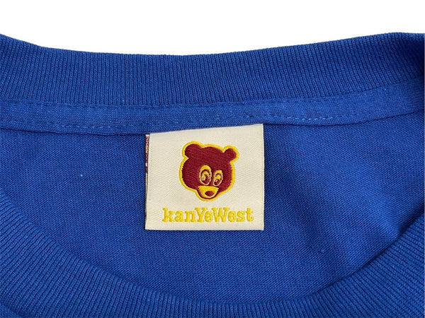 Very Good Condition KANYE WEST Kanye West School Spirit Tour 2004 Short Sleeve T-shirt Vintage Cotton Blue Size M Used 4c071102