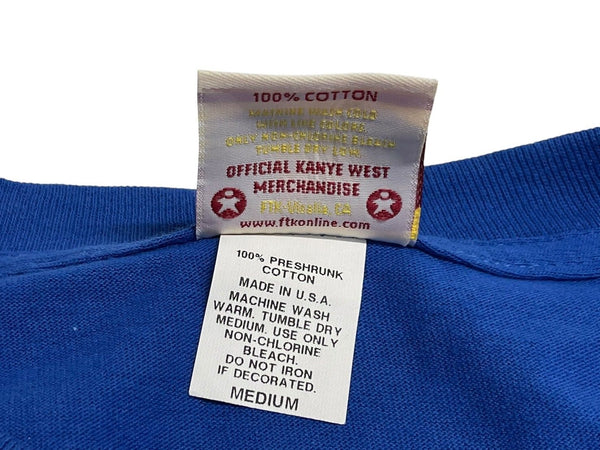 Very Good Condition KANYE WEST Kanye West School Spirit Tour 2004 Short Sleeve T-shirt Vintage Cotton Blue Size M Used 4c071102