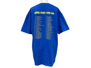 極美品 KANYE WEST カニエウェスト School Spirit Tour 2004 半袖Tシャツ ヴィンテージ コットン ブルー サイズL 中古 4c071103