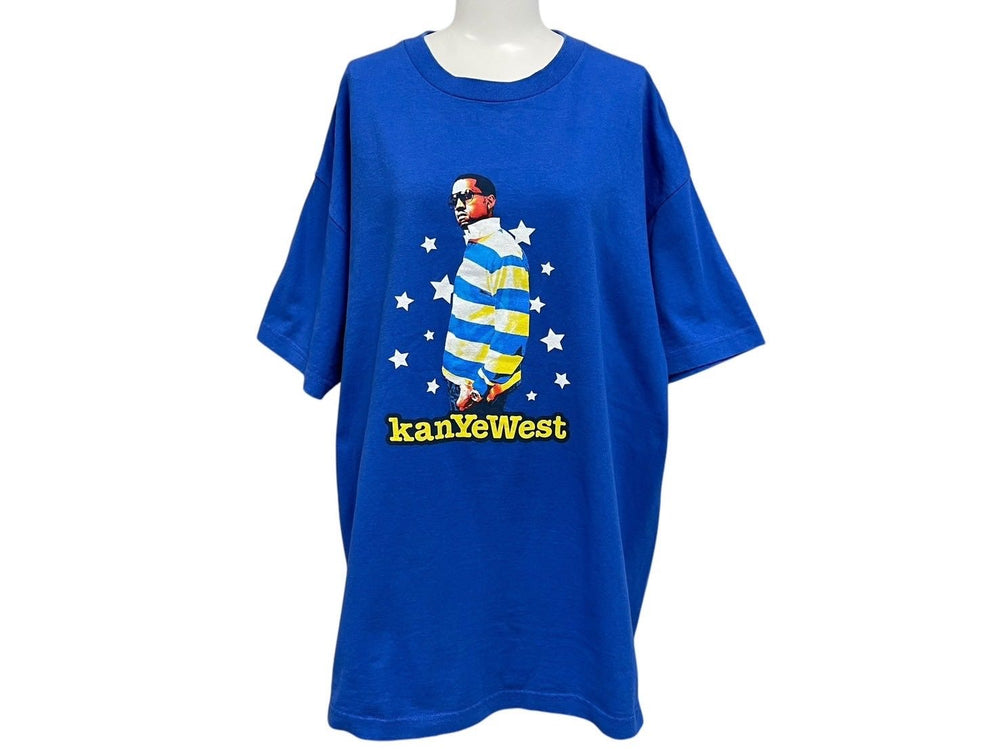Very Good Condition KANYE WEST Kanye West School Spirit Tour 2004 Short Sleeve T-shirt Vintage Cotton Blue Size XL Used 4c071104
