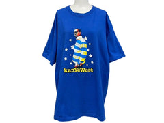Very Good Condition KANYE WEST Kanye West School Spirit Tour 2004 Short Sleeve T-shirt Vintage Cotton Blue Size XL Used 4c071104