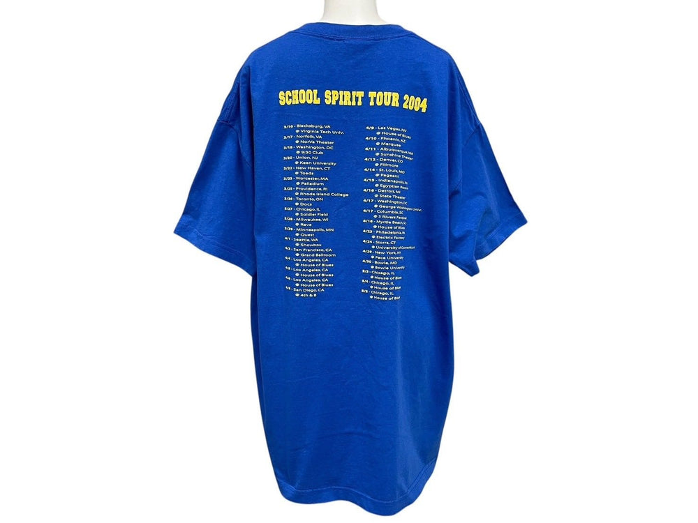 Very Good Condition KANYE WEST Kanye West School Spirit Tour 2004 Short Sleeve T-shirt Vintage Cotton Blue Size XL Used 4c071104