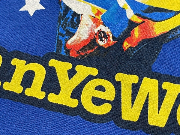 Very Good Condition KANYE WEST Kanye West School Spirit Tour 2004 Short Sleeve T-shirt Vintage Cotton Blue Size XL Used 4c071104