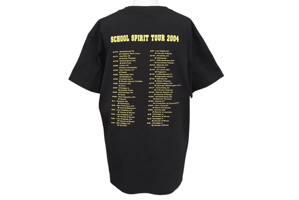 Very Good Condition KANYE WEST Kanye West School Spirit Tour 2004 Short Sleeve T-shirt Vintage Cotton Black Size M Used 4c071105