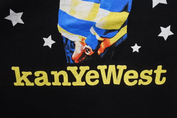 Very Good Condition KANYE WEST Kanye West School Spirit Tour 2004 Short Sleeve T-shirt Vintage Cotton Black Size M Used 4c071109