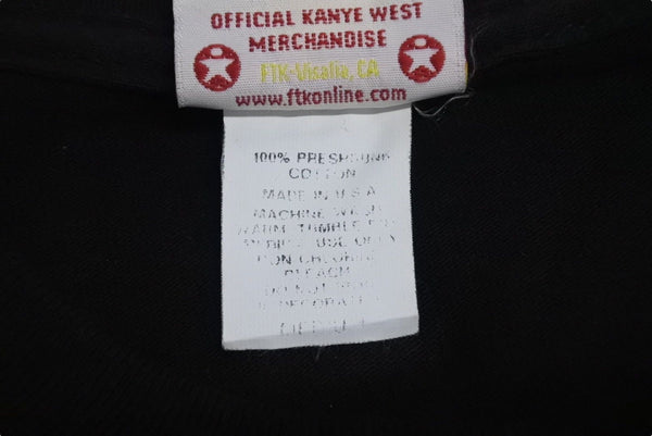 Very Good Condition KANYE WEST Kanye West School Spirit Tour 2004 Short Sleeve T-shirt Vintage Cotton Black Size M Used 4c071109