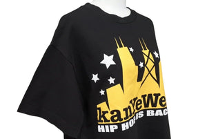 KANYE WEST カニエウェスト HIP HOP IS BACK ヒップホップ イズ バッグ 半袖Tシャツ コットン ブラック サイズM 美品 中古 4c071124