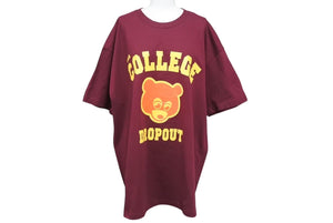 Very Good Condition KANYE WEST THE COLLEGE DROP OUT Kanye West The College Dropout Short Sleeve T-shirt Size XL Wine Red Used 4c071130
