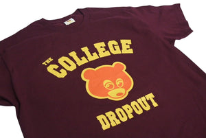 Very Good Condition KANYE WEST THE COLLEGE DROP OUT Kanye West The College Dropout Short Sleeve T-shirt Size XL Wine Red Used 4c071130