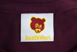 極美品 KANYE WEST THE COLLEGE DROP OUT カニエ ウェスト ザ コレッジ ドロップアウト 半袖Tシャツ サイズ XL ワインレッド 中古 4c071130