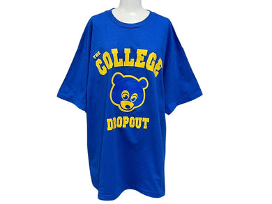 極美品 KANYE WEST THE COLLEGE DROP OUT カニエ ウェスト ザ コレッジ ドロップアウト 半袖Tシャツ サイズ XL ブルー 中古 4c071131