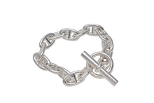 Load image into Gallery viewer, 新品未使用 HERMES エルメス シェーヌダンクルGM ブレスレット 14コマ 24AG090779 777g シルバー925 美品 中古 4c071153