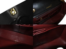Load image into Gallery viewer, CHANEL シャネル マトラッセ フルフラップチェーンショルダーバッグ ココマーク 1番台 ラムスキン ブラック ゴールド 美品 中古 4c071163