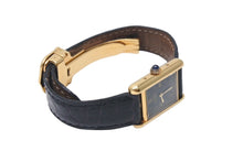 画像をギャラリービューアに読み込む, Cartier カルティエ Must Tank SM Black 4Points Roman マストタンクSM 腕時計 5057001 スイス ブラック ゴールド 美品 中古 4c071170