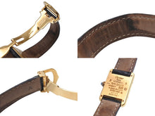 画像をギャラリービューアに読み込む, Cartier カルティエ Must Tank SM Black 4Points Roman マストタンクSM 腕時計 5057001 スイス ブラック ゴールド 美品 中古 4c071170