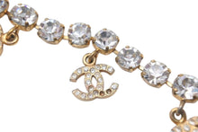 Load image into Gallery viewer, CHANEL シャネル ブレスレット 96P刻印 ココマークチャーム メタル ラインストーン ゴールドカラー 全長約20cm 良品 中古 4c071171