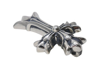 画像をギャラリービューアに読み込む, 極美品 CHROME HEARTS クロムハーツ ダブルCHクロスペンダント ラージ ペンダントトップ 重量約103.3g シルバー925 中古 4c071172