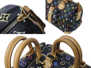 LOUIS VUITTON ルイヴィトン スピーディ30 ハンドバッグ M92642 モノグラム マルチカラー ブラック 美品 中古 4c071174