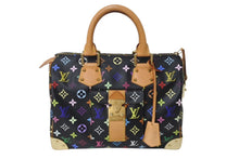 画像をギャラリービューアに読み込む, LOUIS VUITTON ルイヴィトン スピーディ30 ハンドバッグ M92642 モノグラム マルチカラー ブラック 美品 中古 4c071175