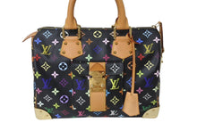 画像をギャラリービューアに読み込む, LOUIS VUITTON ルイヴィトン スピーディ30 ハンドバッグ M92642 モノグラム マルチカラー ブラック 美品 中古 4c071175