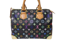 画像をギャラリービューアに読み込む, LOUIS VUITTON ルイヴィトン スピーディ30 ハンドバッグ M92642 モノグラム マルチカラー ブラック 美品 中古 4c071175