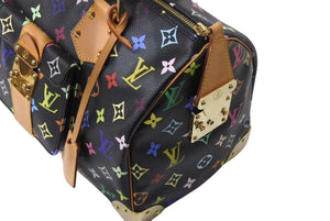 LOUIS VUITTON ルイヴィトン スピーディ30 ハンドバッグ M92642 モノグラム マルチカラー ブラック 美品 中古 4c071175