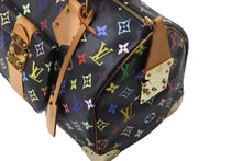 画像をギャラリービューアに読み込む, LOUIS VUITTON ルイヴィトン スピーディ30 ハンドバッグ M92642 モノグラム マルチカラー ブラック 美品 中古 4c071175